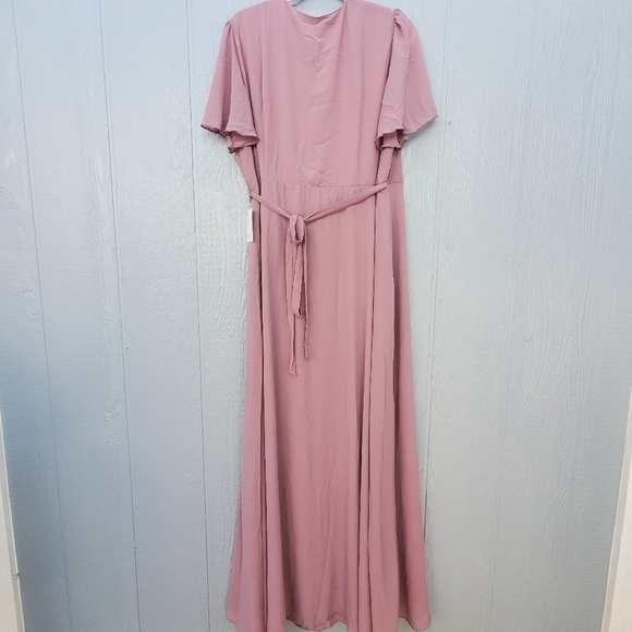 Show Me Your Mumu Noelle Flutter Wrap Braidsmaid Dress Wedding Formal NWT 2x - Picture 3 of 13